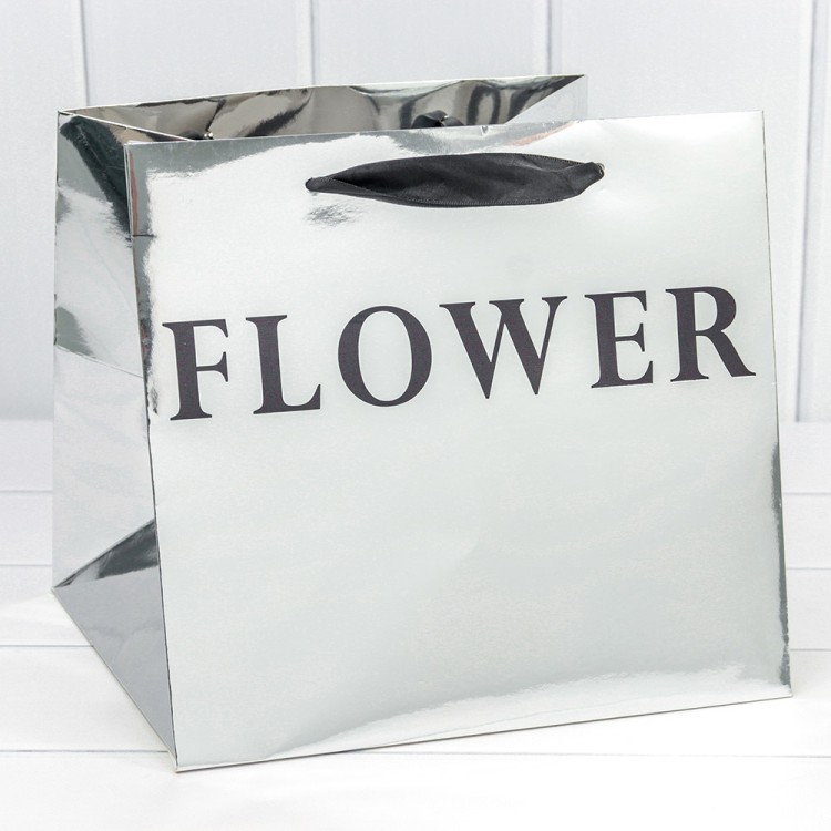 000179PQ/5 Пакет подарочный "Flower" Серебряный 26*24*26 210г 1/10 1/200 000179PQ/5 Пакет подарочный "Flower" Серебряный 26*24*26 210г 1/10 1/200