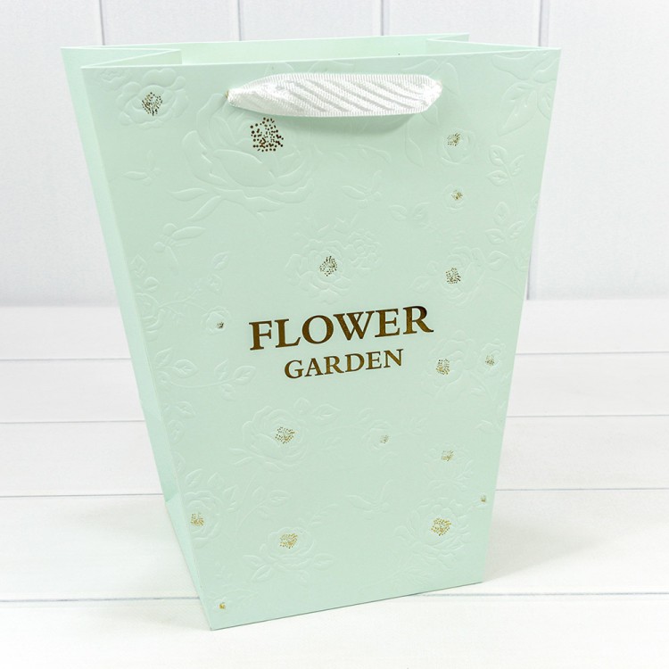 000233K/1 Пакет подарочный "Ваза для цветов" 25*30*16 260г "Flower Garden" Зеленовато-голубой 1/10 1/200 000233K/1 Пакет подарочный "Ваза для цветов" 25*30*16 260г "Flower Garden" Зеленовато-голубой 1/10 1/200