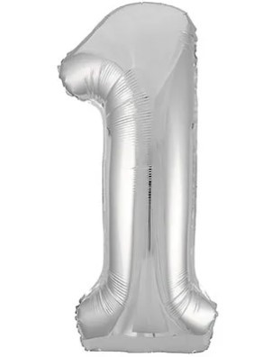 1207-3822 Шар цифра "1", 101см Металлик Silver 1207-3822 Шар цифра "1", 101см Металлик Silver